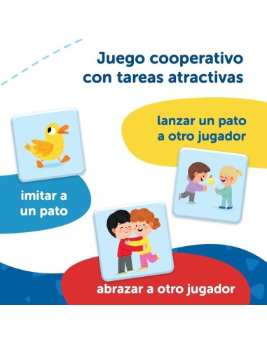 Funny Duck es un juego de mesa cooperativo con mucha acción para niños a partir de 2 año y medio. Editado por Trefl.
