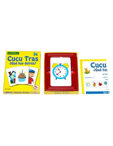 Cucu Tras ¿qué hay detrás? es un original y divertido juego de memoria. Editado por Mercurio.
