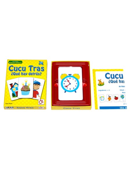 Cucu Tras ¿qué hay detrás? es un original y divertido juego de memoria. Editado por Mercurio.