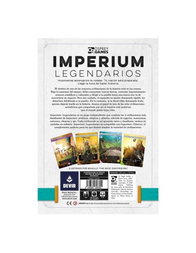 Imperium Legendarios es un juego de contstrucción de mazos que se puede jugar en solitario. Editado por Devir.