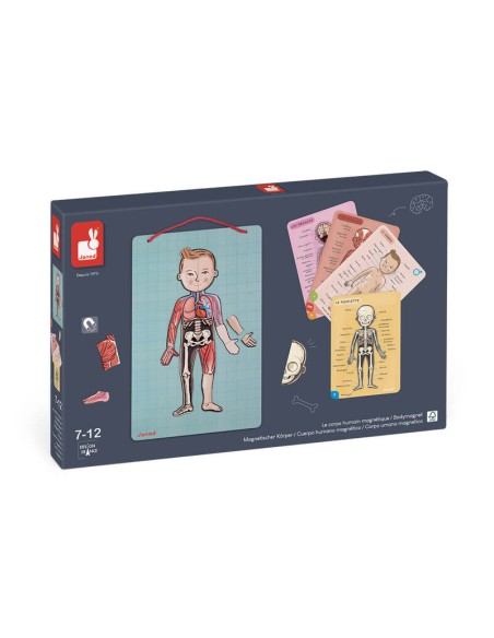 Bodymanaget en 12 idiomas es un juego educativo para aprender el cuerpo humano. Fabricado por Janod.