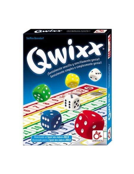 Qwixx es un juego de roll & write y tentar la suerte. Editado por Mercurio.