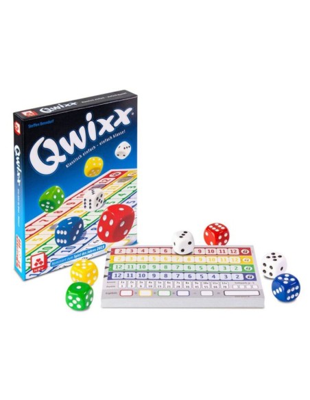Qwixx es un juego de roll & write y tentar la suerte. Editado por Mercurio.
