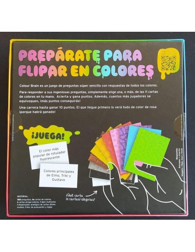 Colour Brain es un juego de preguntas que se responden con cartas de colores.