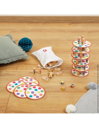 Acrobat es un juego de habilidad para niños a partir de 5 años. Fabricado por Janod.