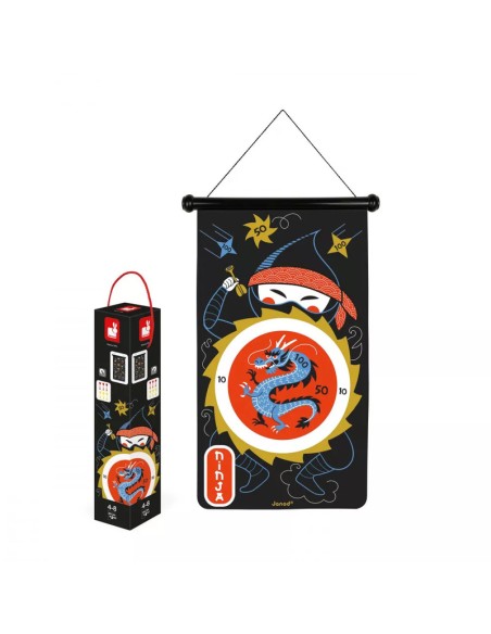 Juego de dardos magnético Ninjas es un juego de puntería y habiliad para niño de la marca Janod.