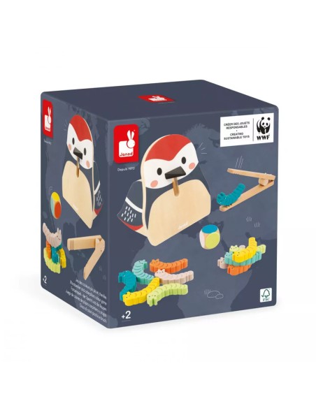 JUEGO DE COLORES PAJARO CARPINTERO Y ORUGA