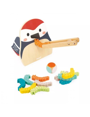 JUEGO DE COLORES PAJARO CARPINTERO Y ORUGA