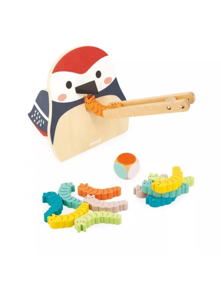 JUEGO DE COLORES PAJARO CARPINTERO Y ORUGA