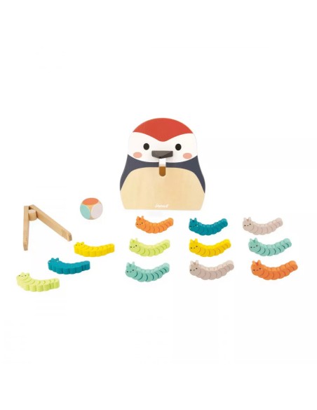 JUEGO DE COLORES PAJARO CARPINTERO Y ORUGA