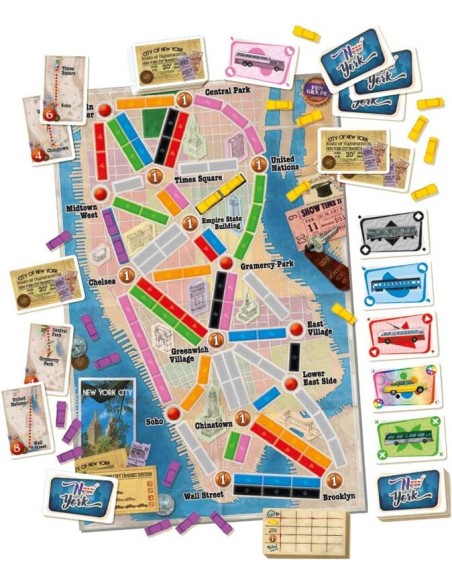 Aventureros al Tren New York es un juego independiente de la saga Aventureros al Tren, editada por Days of Wonders.