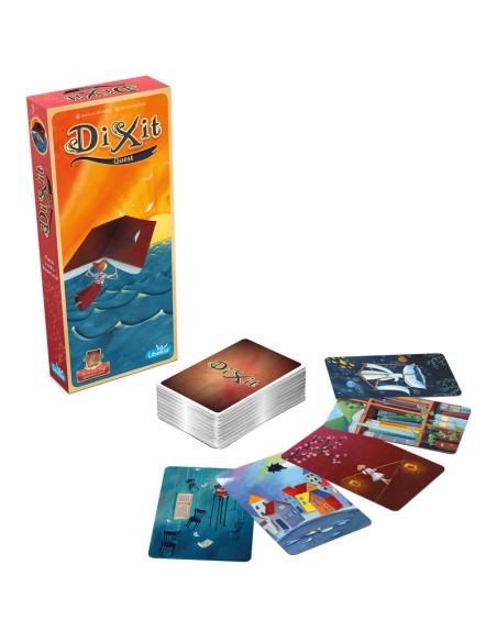 Dixit Quest es una expansión con 84 nuevas ilustraciones para el juego Dixit.