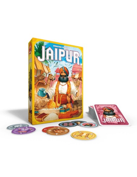 Jaipur es un divertido juego de cartas para dos jugadores. Editado por Space Cowboys.