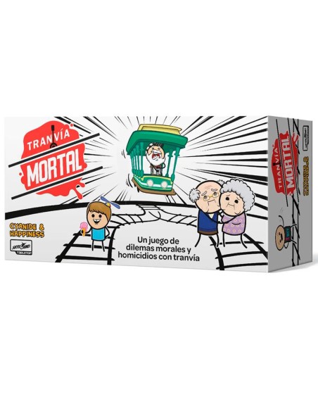 Tranvía Mortal es un juego de tranvías y dilemas morales, distribuido en España por Asmodee.