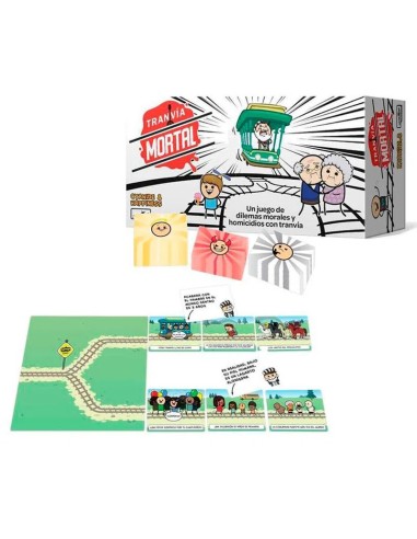 Tranvía Mortal es un juego de tranvías y dilemas morales, distribuido en España por Asmodee.