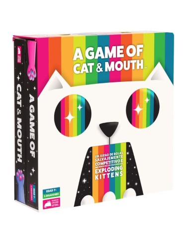 A game of Cat and Mouth es un divertido juego de habiliad para 2 personas editado por Exploding Kittens.