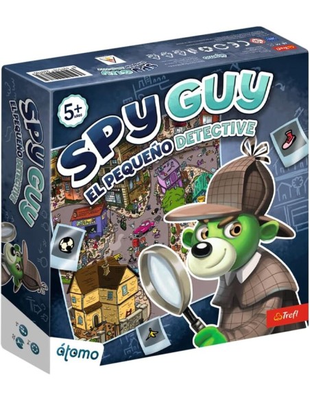 Spy Guy es un juego cooperativo familiar de investigación y deducción. Editado por Trefl.