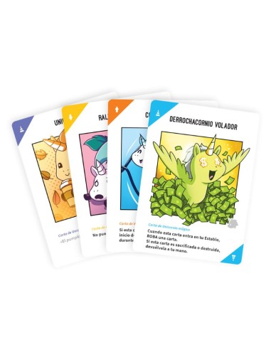 Unstable Unicorns es un juego de cartas con mucha interacción editado por Asmodee.