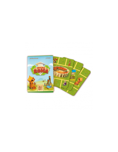 Micro Roma es un juego de cartas con mecánica de losetas. Editado por Cacahuete Games.