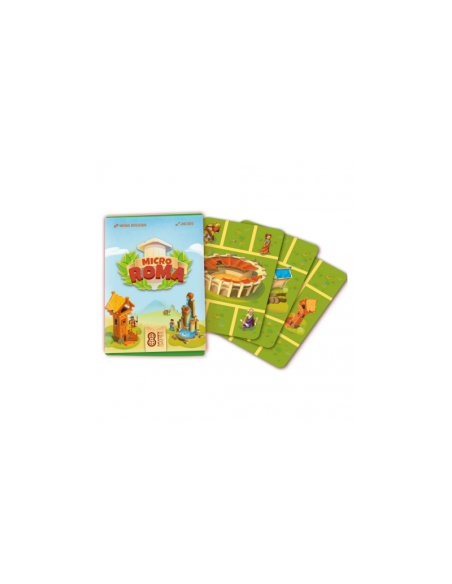 Micro Roma es un juego de cartas con mecánica de losetas. Editado por Cacahuete Games.