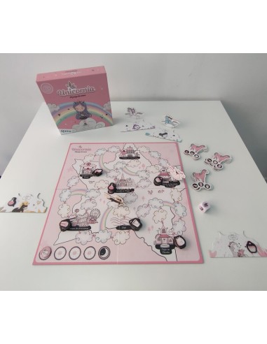 Unicornia es un juego de mesa de la editorial Átomo Games basado en los famosos libros de Ana Punset.