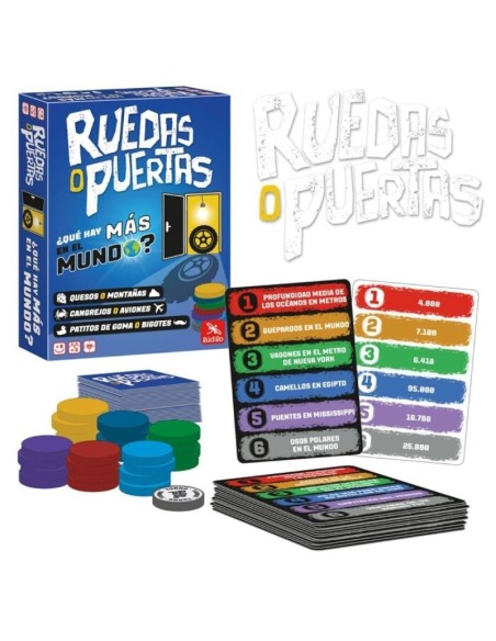 Ruedas o puertas es un divertido juego de preguntas y respuestas de la editorial Lúdilo.