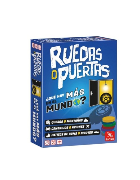 Ruedas o puertas es un divertido juego de preguntas y respuestas de la editorial Lúdilo.