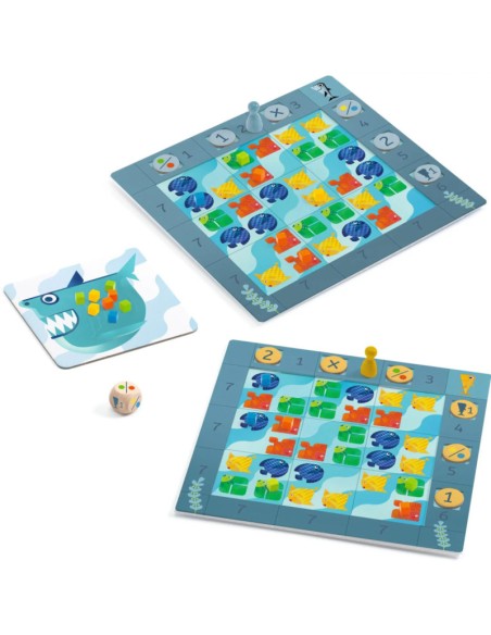 Fish´n Shark es un juego de estrategia familiar de la editorial Djeco.