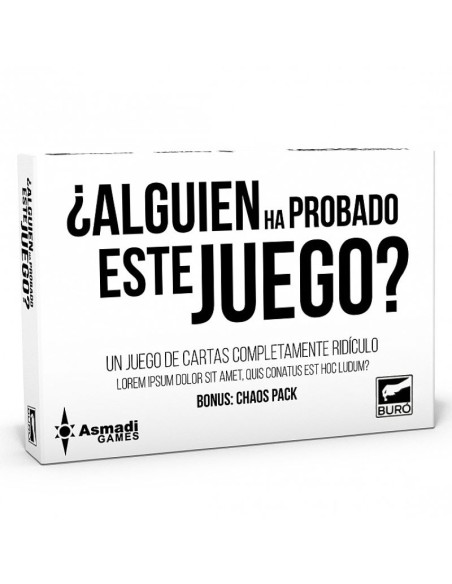 ¿Alguien ha probado este juego? de preguntas y respuestas absurdas editado por Buró.