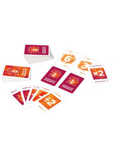 Operación Dinamita es un juego de cartas basado en el cálculo mental y la memoria de la editorial Lúdilo