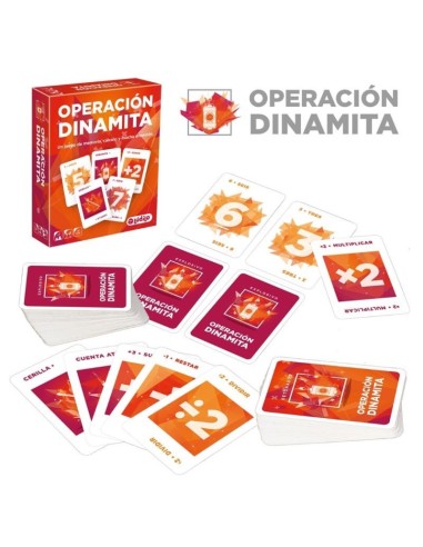 Operación Dinamita es un juego de cartas basado en el cálculo mental y la memoria de la editorial Lúdilo