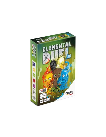 Elemental duel es un juego de cartas para dos jugadores que supone un reto mental. Editado por Cayro.