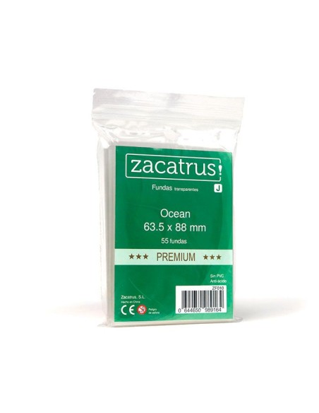 FUNDAS ZAC. OCEAN PREMIUM 63,5 X 88mm (55 uds.)