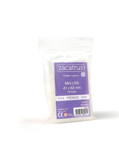 FUNDAS ZAC. MINI USA PREMIUM  41x53mm (55uds)