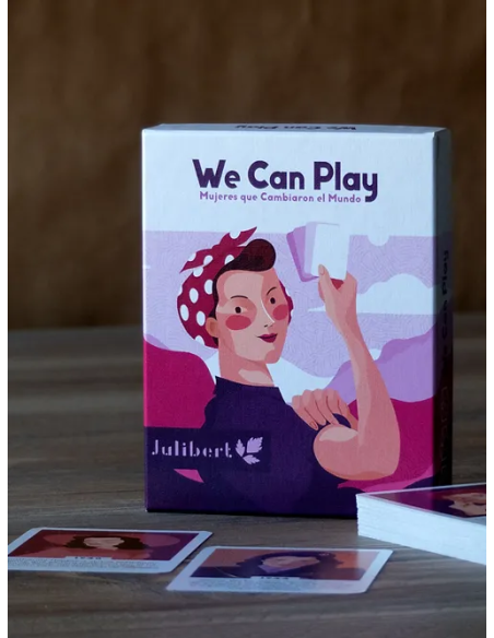 We Can Play es un juego cartas homenaje a mujeres importantes en la historia. Editado por Julibert.