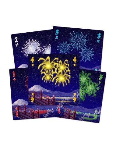 Hanabi es un juego de cartas cooperativo de Asmodee.