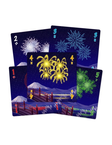 Hanabi es un juego de cartas cooperativo de Asmodee.