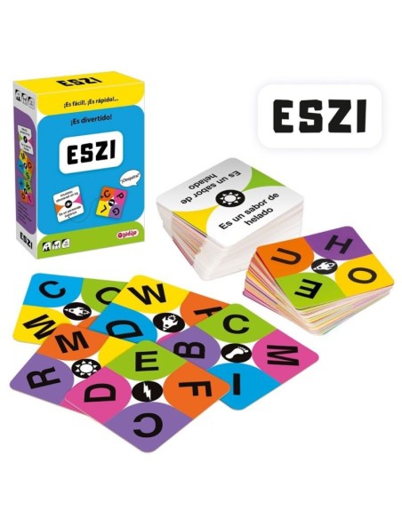 Eszi es un juego de volcabulario y rapidez editado por Lúdilo.