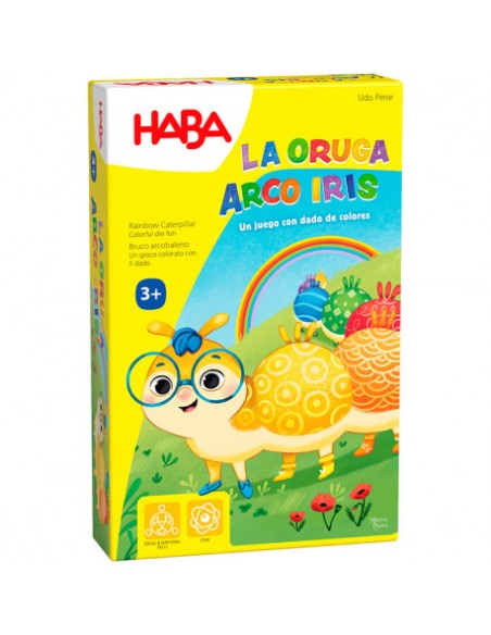 La Oruga Arco Iris es un juego para los más pequeños. Editado por HABA.