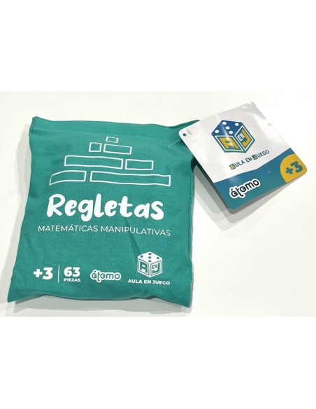Set de regletas para trabajar matemáticas manipulativas. Fabricado por Átomo Games.