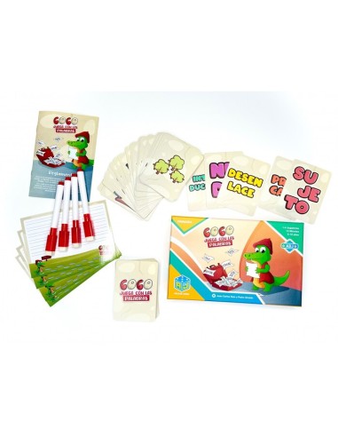 Coco juega con las palabras es una herramienta lúdico para trabajar la competencia lingüística. Editada por Aula en Juego.
