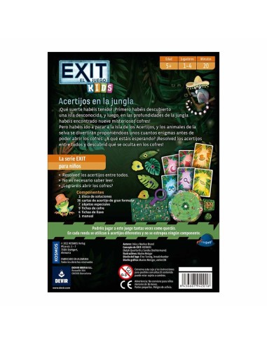 Exit Kids: Acertijos en la jungla es el primer juego de la saga Exit, especial para niños.