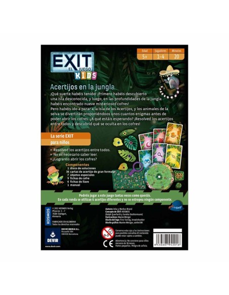 Exit Kids: Acertijos en la jungla es el primer juego de la saga Exit, especial para niños.