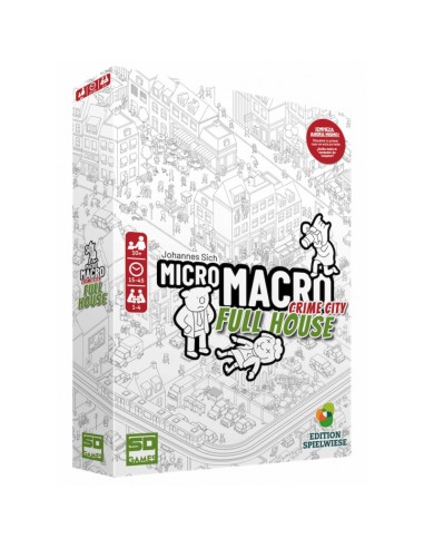 MicroMacro Full House es un juego cooperativo de investigación y deducción editado por SD Games.