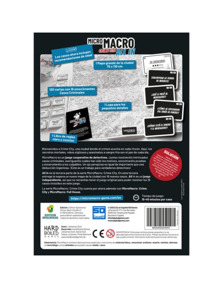 MicroMacro All In es la tercera parte del juego MicroMacro Crime Cite. Editado en España por SD Games.