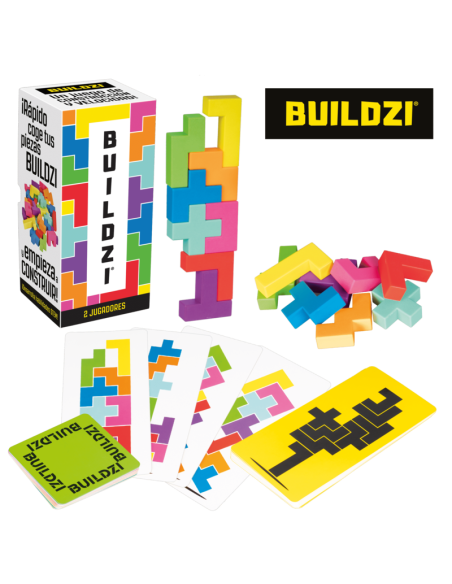 Buildzi es un juego de rapidez, habilidad y lógica editado por Lúdilo.