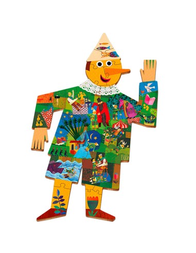 Woody story puzzle Pinocho es un fantastico puzzle de madera de Ludattica.
