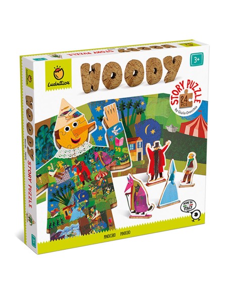 Woody story puzzle Pinocho es un fantastico puzzle de madera de Ludattica.