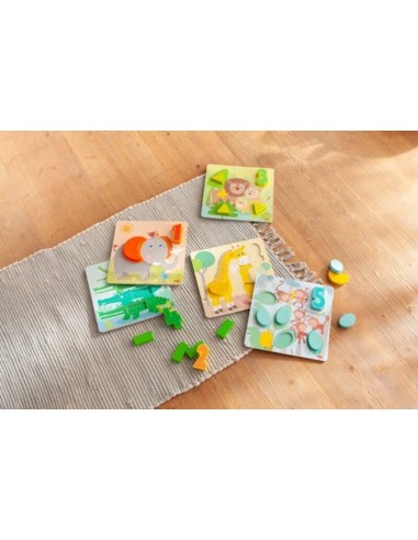 Juego de clasificación animales salvajes es un juego a partir de un año y medio de la editorial HABA.