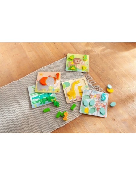 Juego de clasificación animales salvajes es un juego a partir de un año y medio de la editorial HABA.